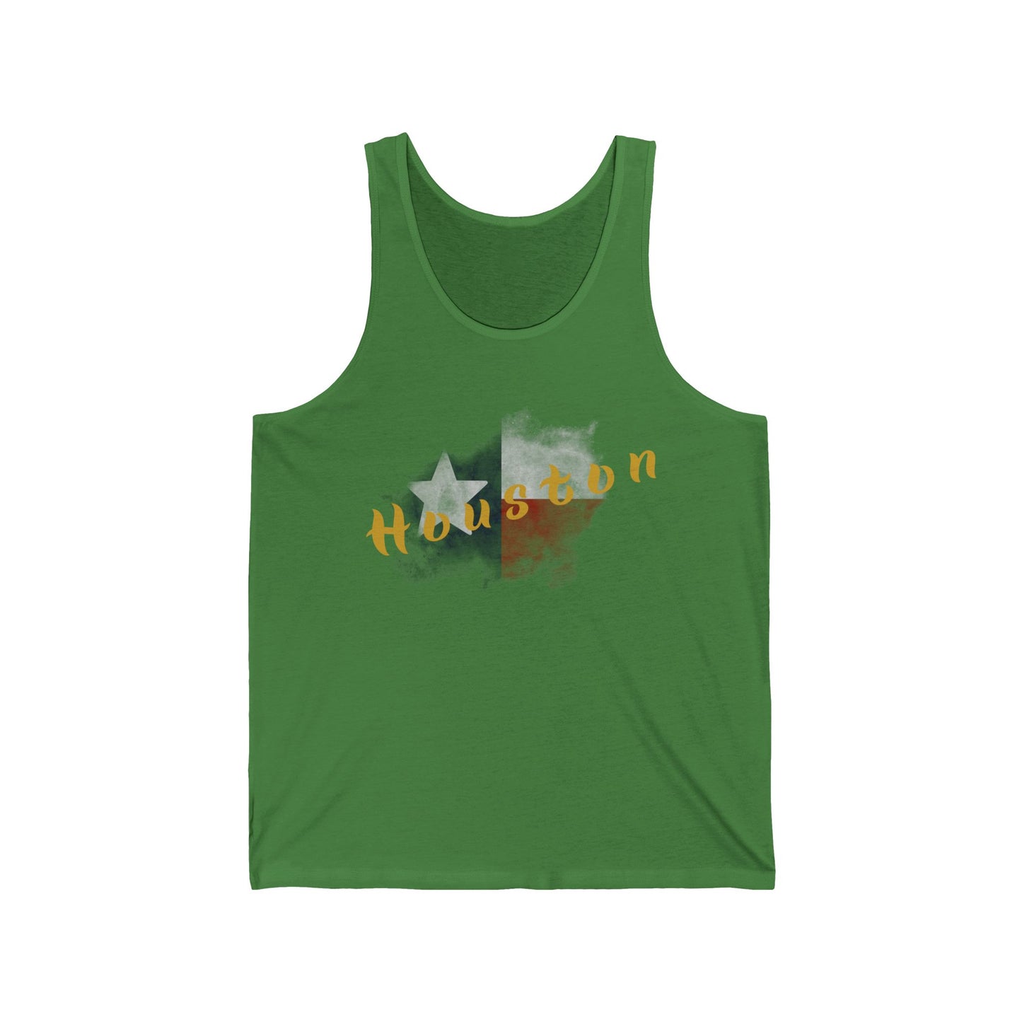 Houston Men/Unisex Tank Top | Soft Artistic Print | True North