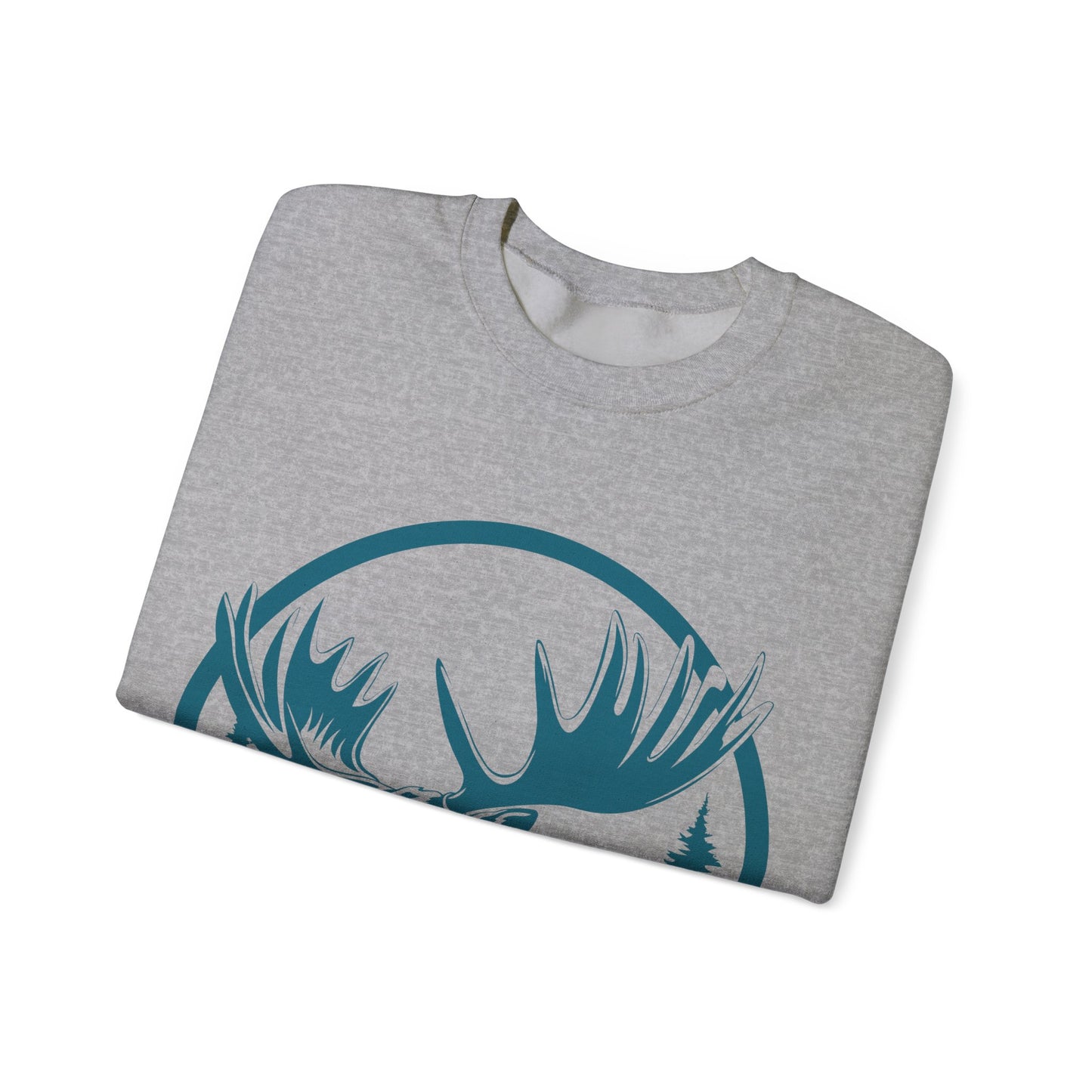 Nature-Inspired Moose Crewneck Sweatshirt | Wildlife Enthusiasts | True North