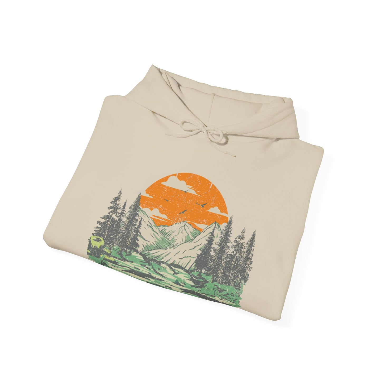 Scenic Design Nature-Inspired Hoodie | Cozy Camping Adventures | True North