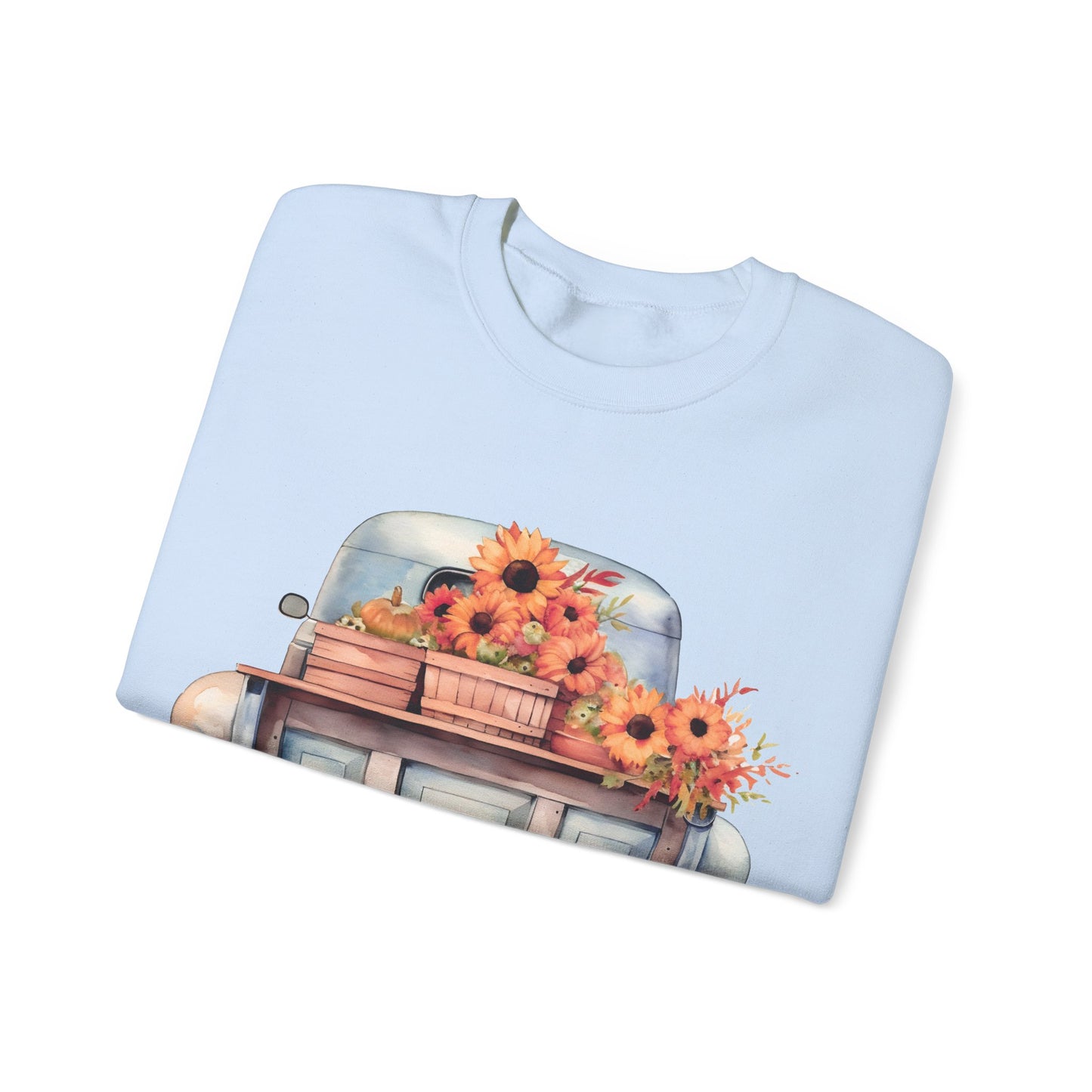 Fall Floral Truck Crewneck Sweatshirt | Autumn Apparel | True North
