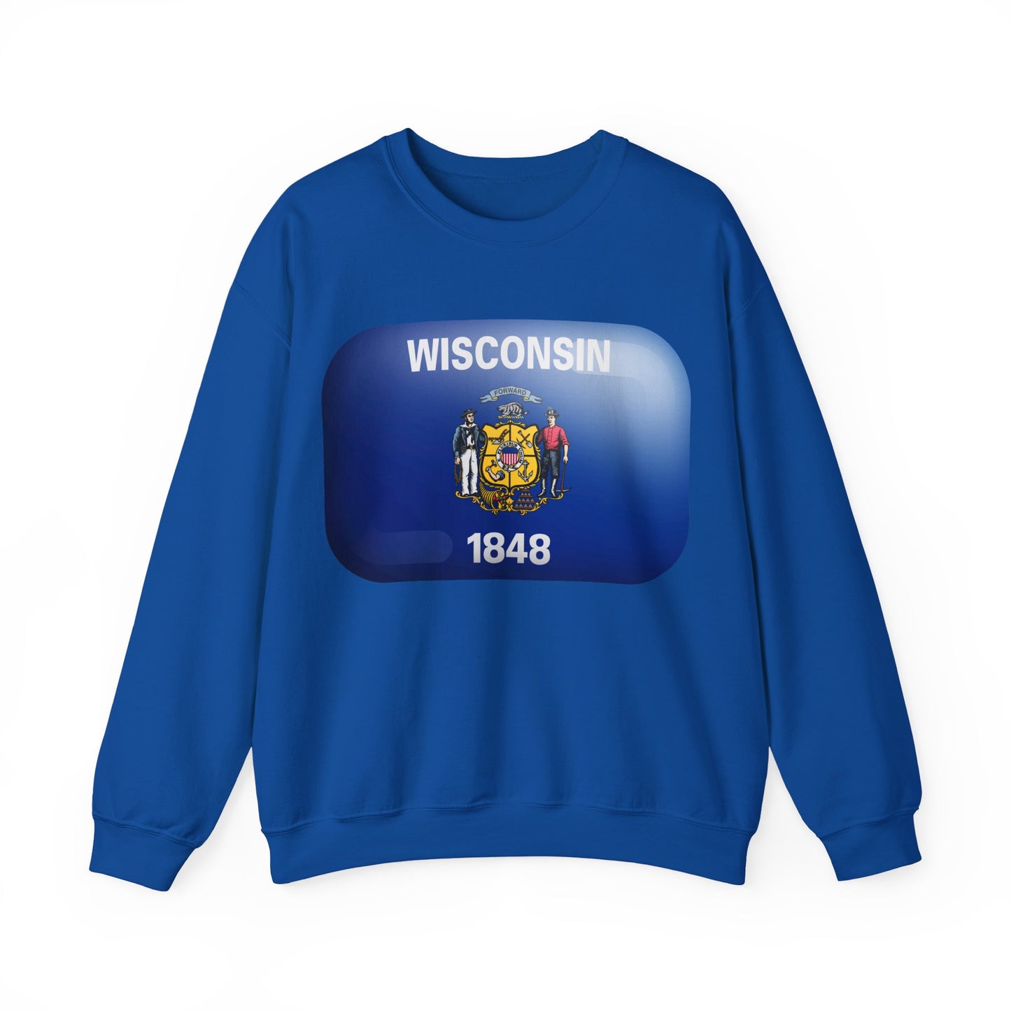 Wisconsin Flag Madison 1848 Unisex Sweatshirt | Soft Premium Fit | True North