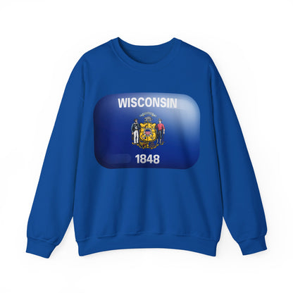 Wisconsin Flag Madison 1848 Unisex Sweatshirt | Soft Premium Fit | True North
