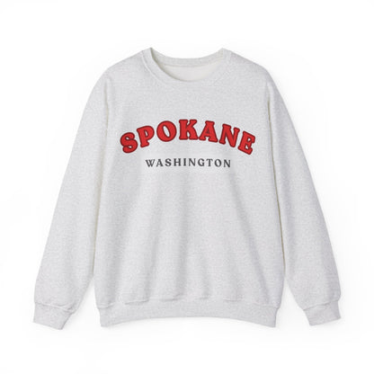 Spokane Washington Crewneck Sweatshirt — Vintage Collegiate Pullover