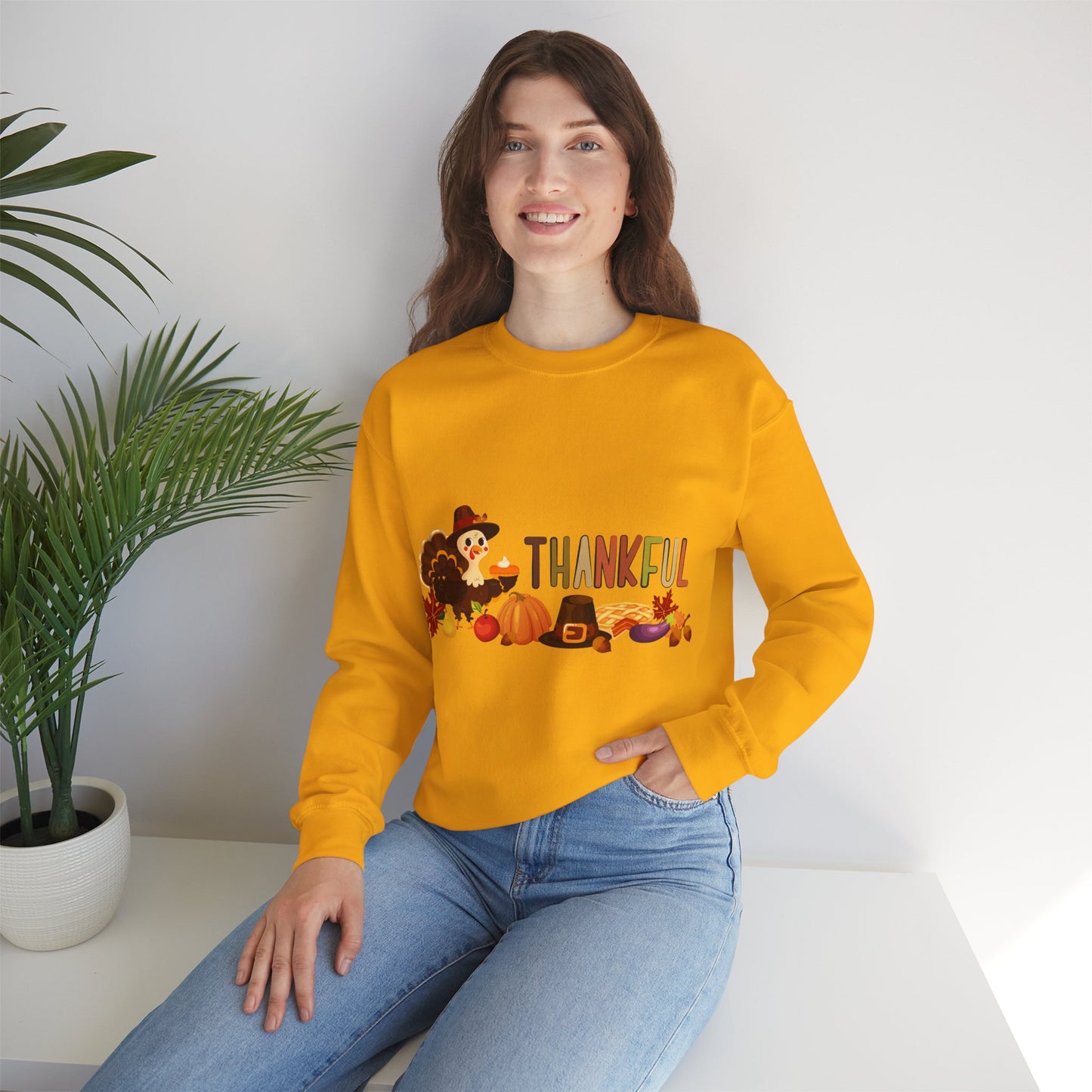 Thankful Thanksgiving Crewneck Sweatshirt  | True North
