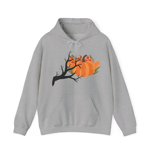 Pumpkin & Spiderweb Cozy Sweatshirt | Spooky Fall Hoodie | True North