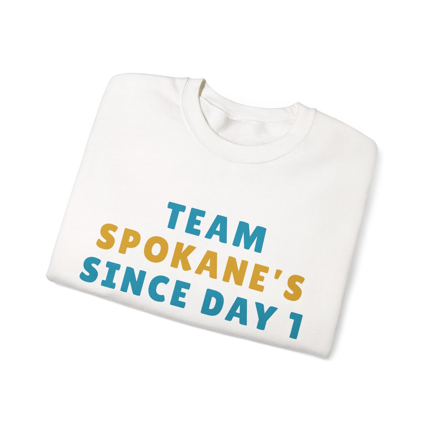 Crewneck Sweatshirt — "Team Spokane's Since Day 1" Retro Local Pride Pullover