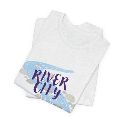 River City Spokane Graphic Tee — Watercolor River Design
