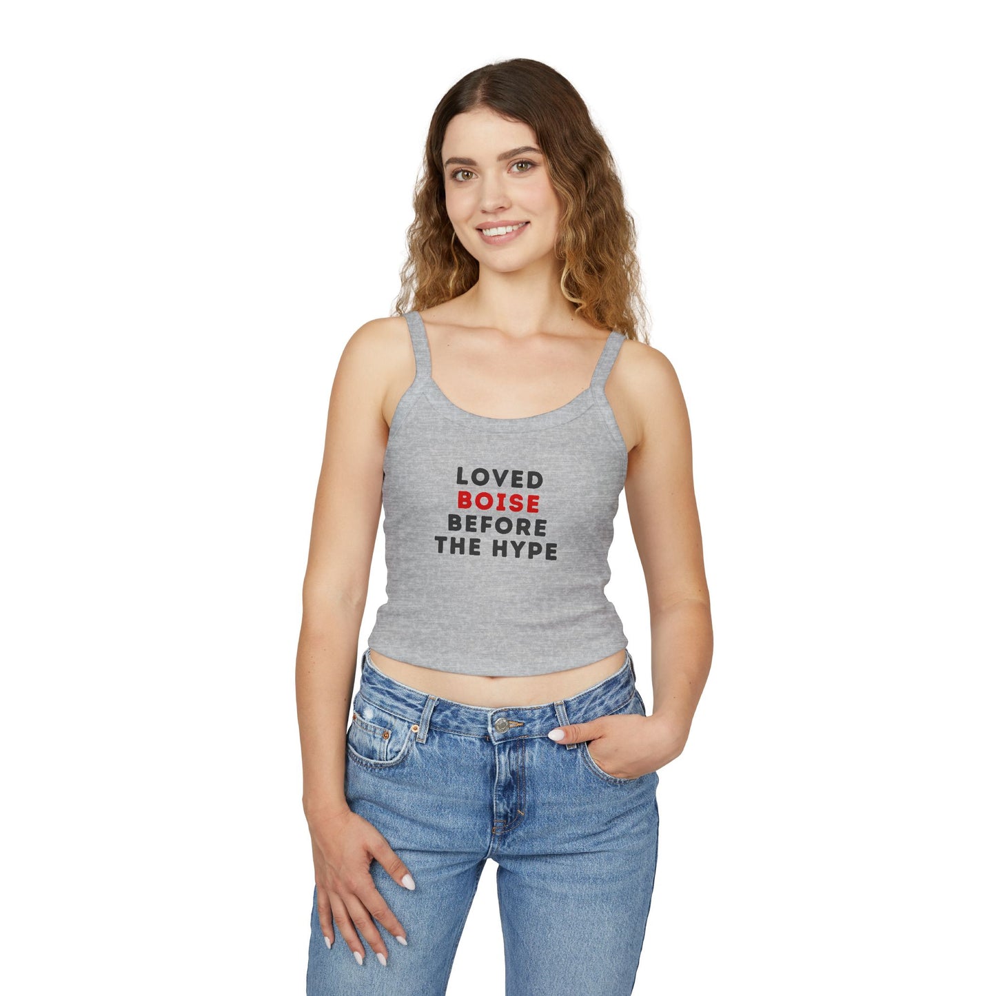 Boise Before the Hype Tank Top — Women's Spaghetti Strap Crop