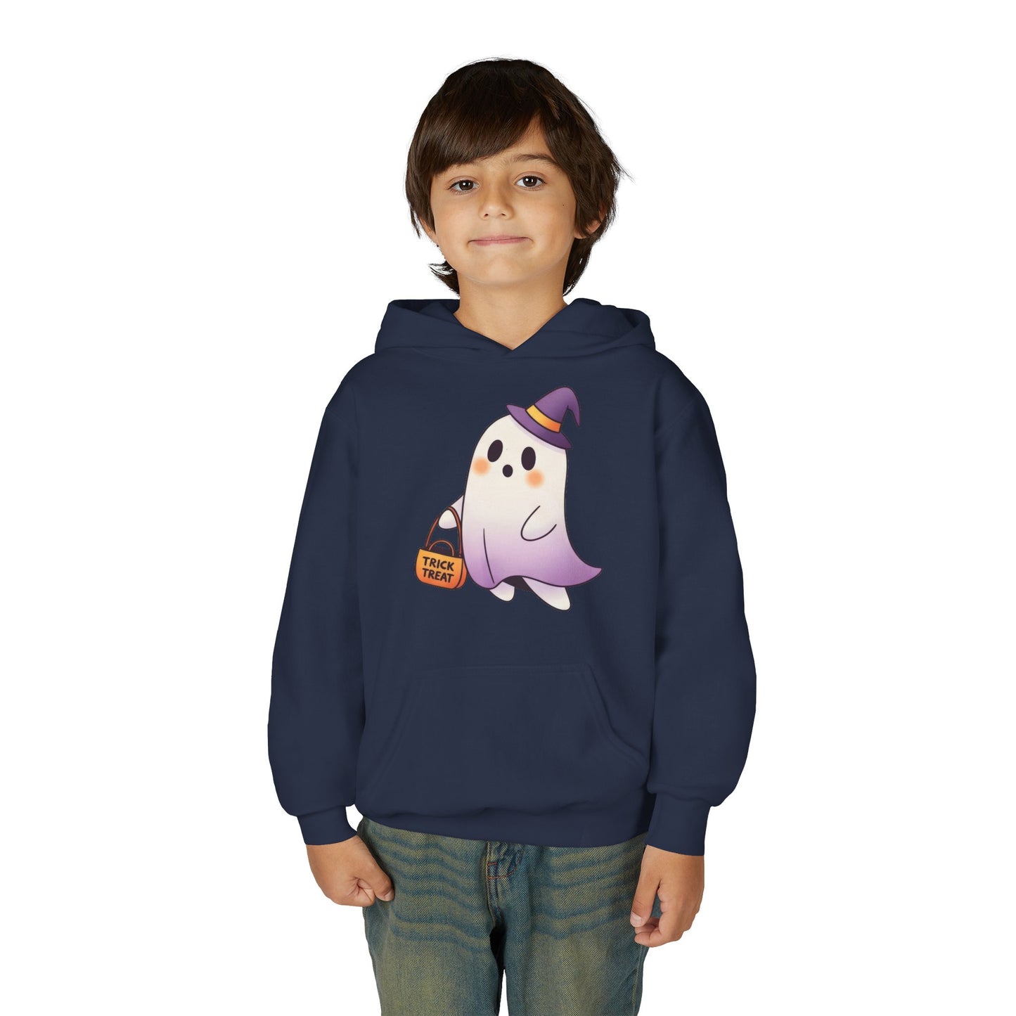 Youth Ghost Hoodie for Halloween | Comfy Fall Sweatshirt | True North