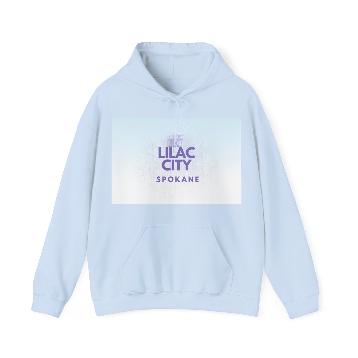 Spokane "Lilac City" Hoodie – Pastel Skyline Graphic