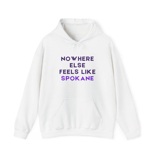 Spokane Love Hoodie — "Nowhere Else Feels Like Spokane" Cozy City Sweatshirt