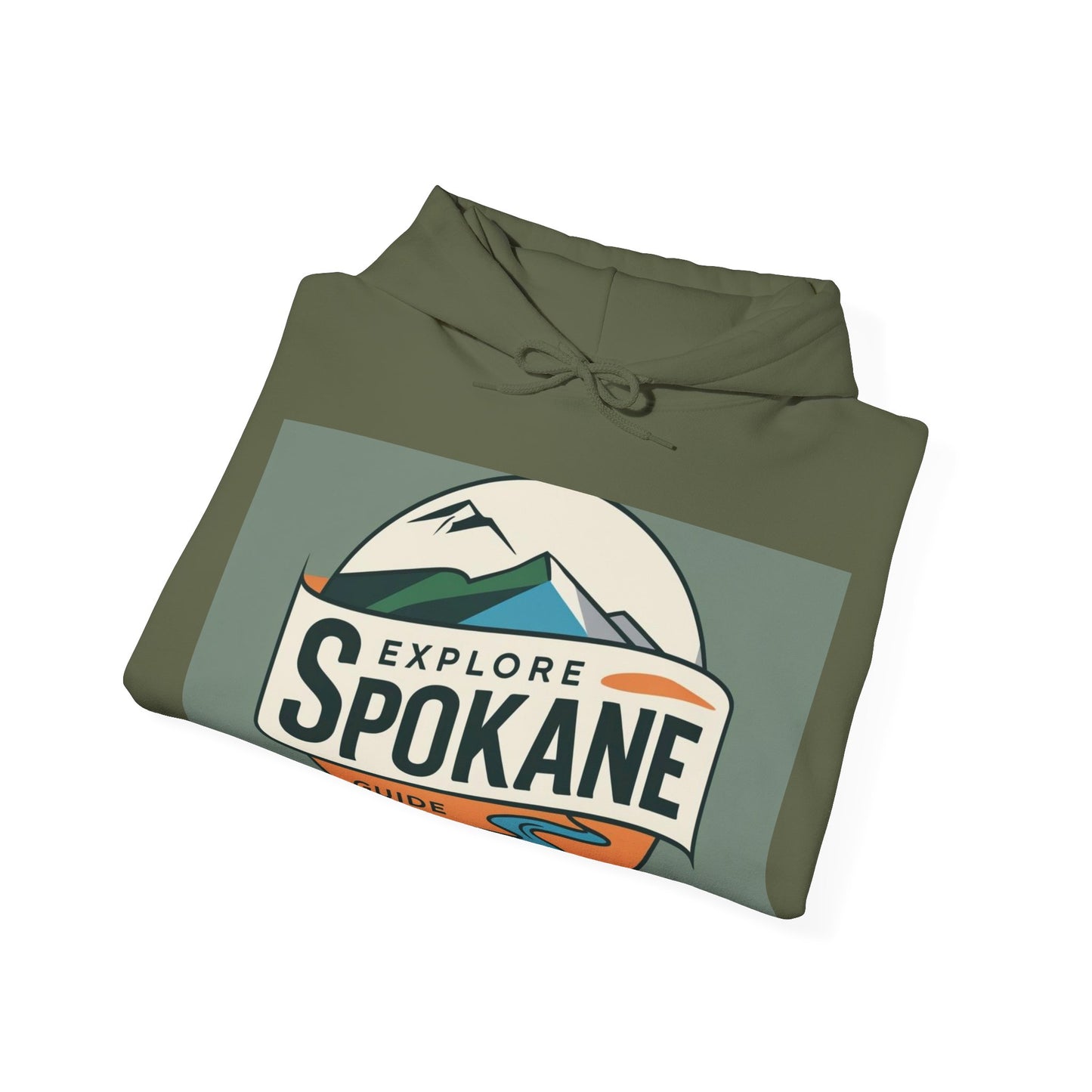 Explore Spokane Hoodie – Retro Mountain & River Travel Guide Sweatshirt