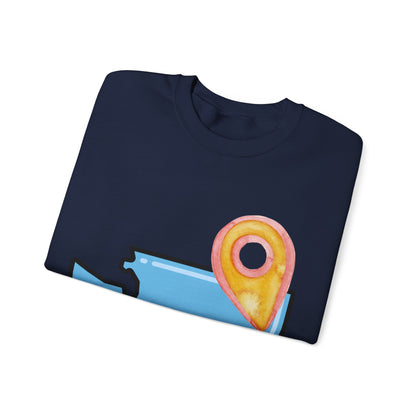 SPOKANE Sweatshirt with Location Pin – Cute Travel/Local Pride Crewneck