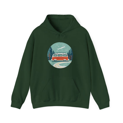 Cozy Retro Van Hoodie | Travel-Inspired, Chill Days | True North