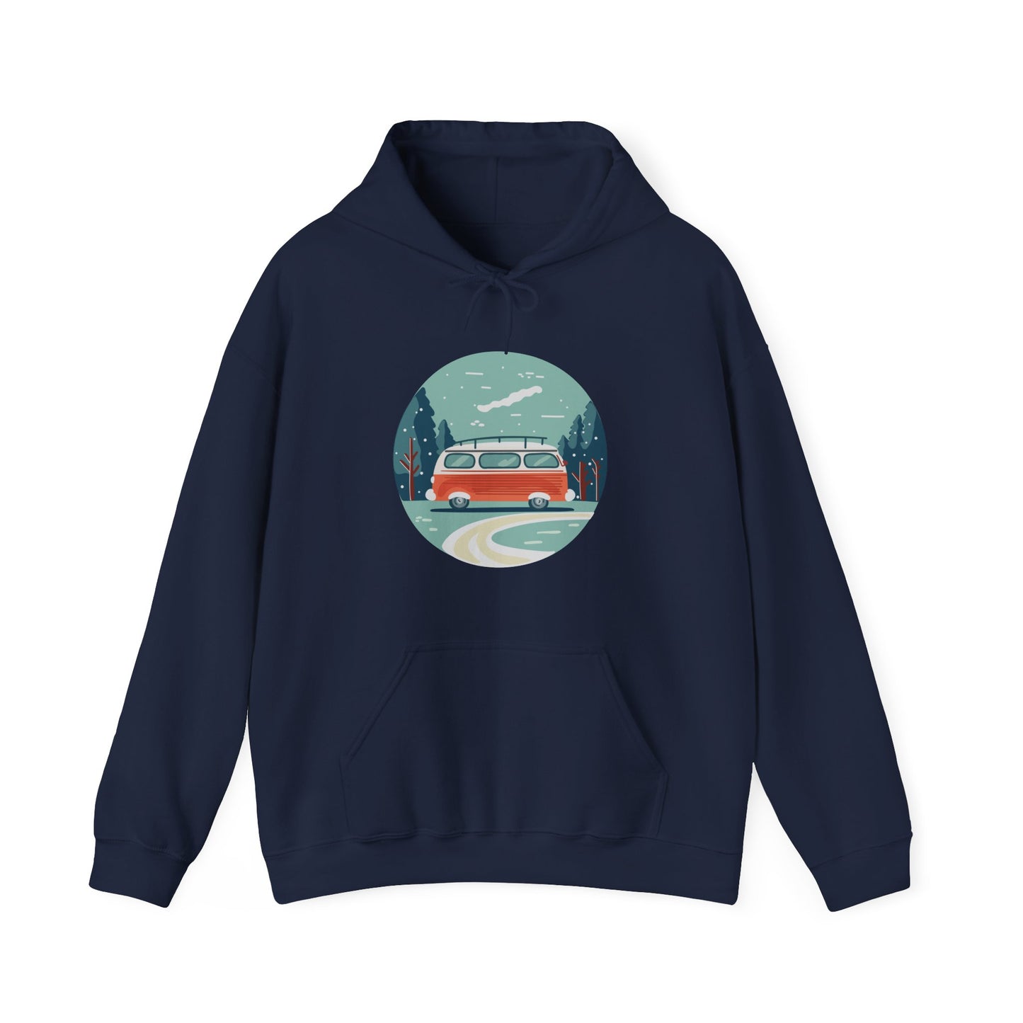 Cozy Retro Van Hoodie | Travel-Inspired, Chill Days | True North