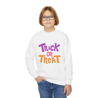 Youth Trick or Treat Crewneck Sweatshirt | Trick or Treat Clothing | True North