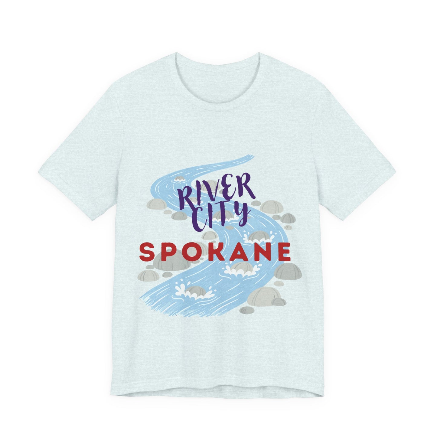 River City Spokane Graphic Tee — Watercolor River Design