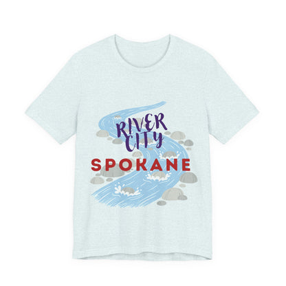 River City Spokane Graphic Tee — Watercolor River Design