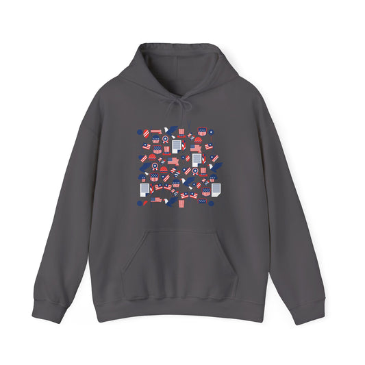 Patriotic Hooded Sweatshirt | USA-Themed Cozy Layer | True North