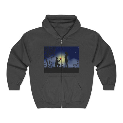 Romantic Proposal Hoodie | Cozy Zip  for Couples and Love Story Apparel | True North