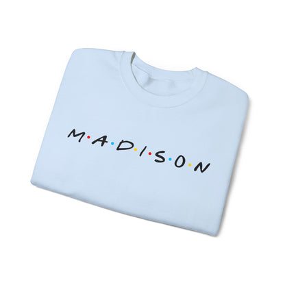 Madison Script Unisex Crewneck Sweatshirt | Soft Cotton Premium Fit | True North