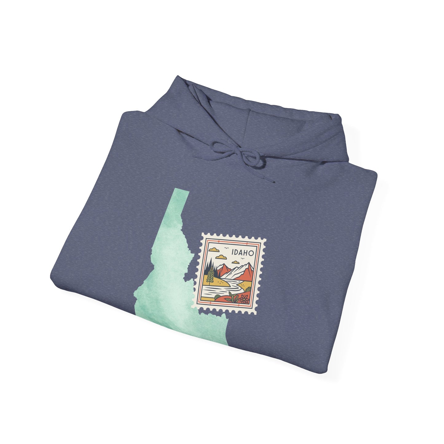 Idaho Postage Stamp Hoodie — Vintage State Travel Graphic Sweatshirt BOISE