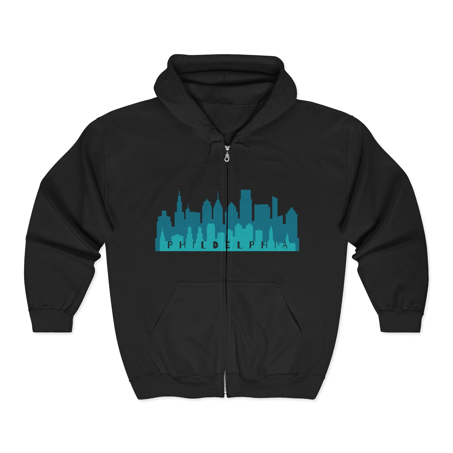 Stylish Urban Hoodie | Philadelphia Skyline Zip Sweatshirt | True North