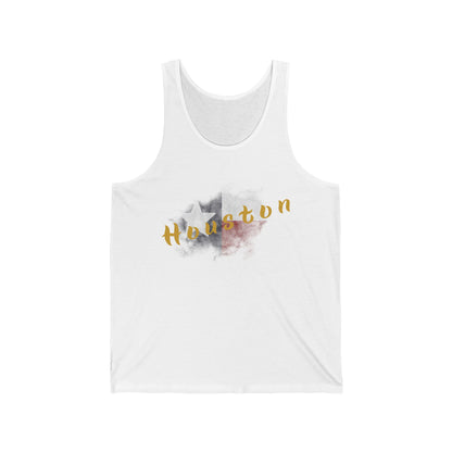 Houston Men/Unisex Tank Top | Soft Artistic Print | True North