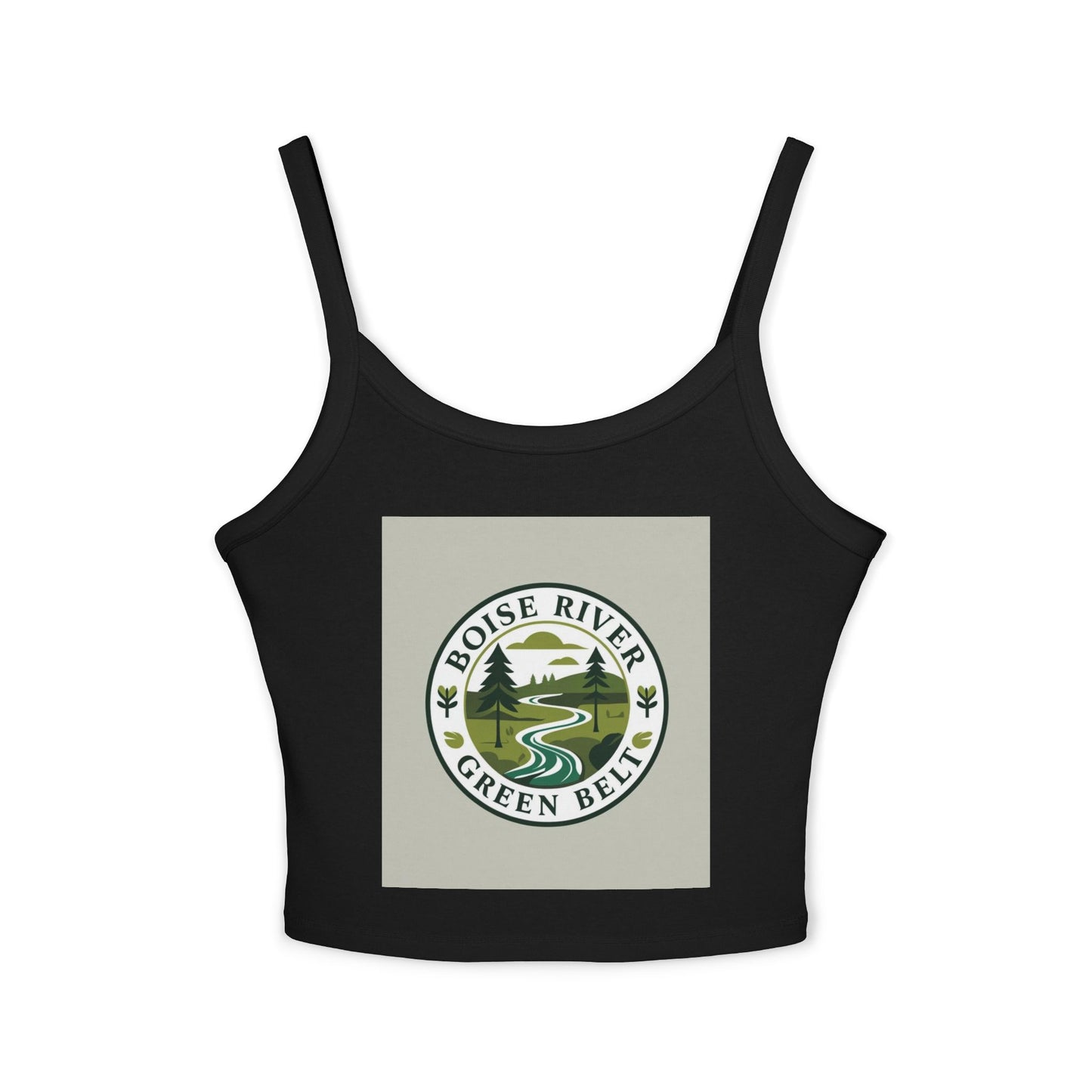 Boise River Greenbelt Tank Top — Scenic River Logo Crop Tank
