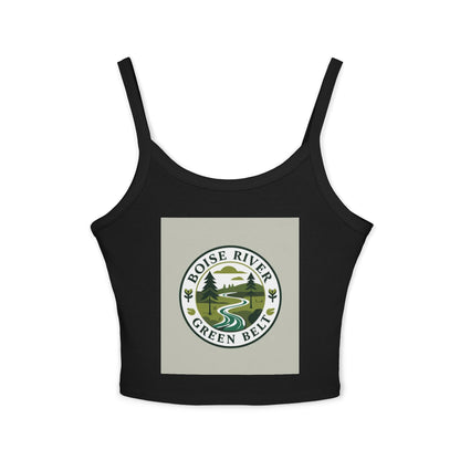 Boise River Greenbelt Tank Top — Scenic River Logo Crop Tank