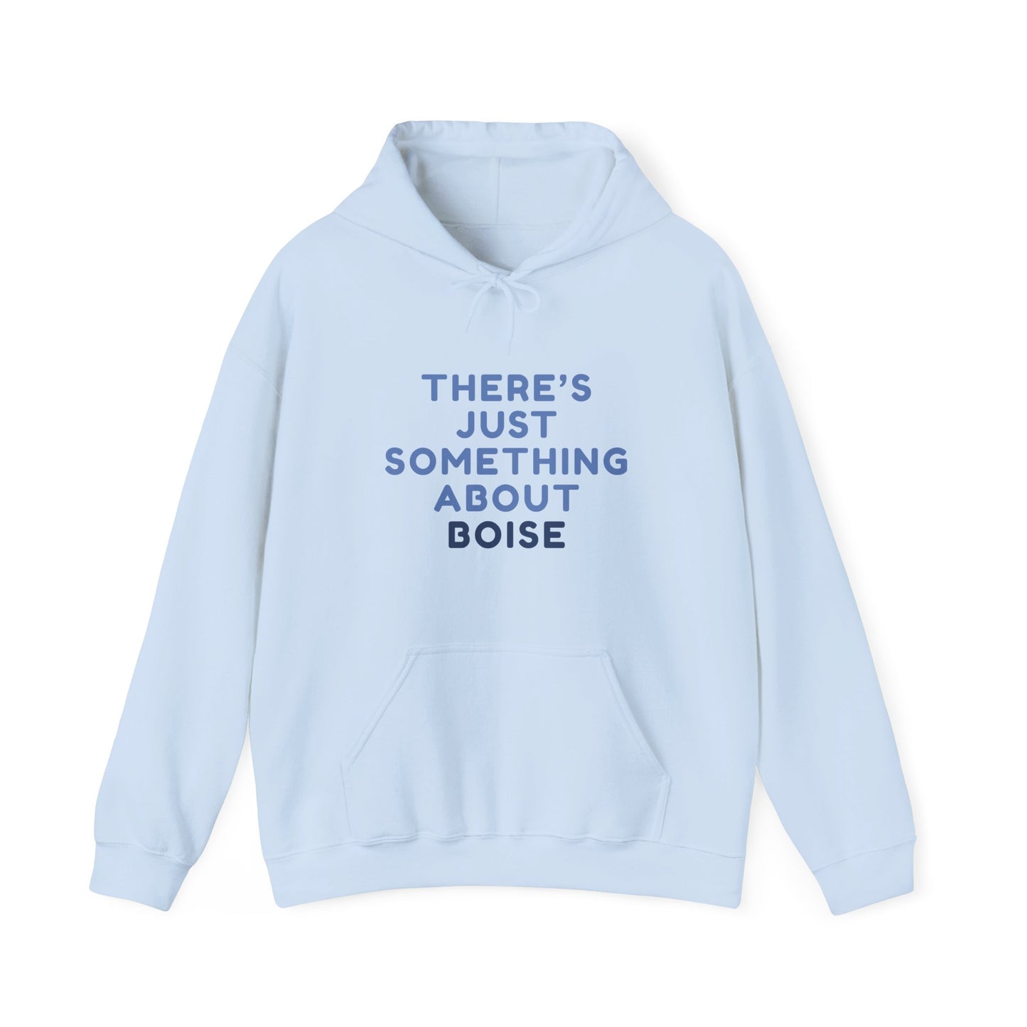 Boise Hoodie — "There's Just Something About Boise" Cozy City Sweatshirt