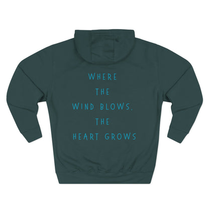 Three-Panel Fleece Hoodie  | Cozy Layer | True North