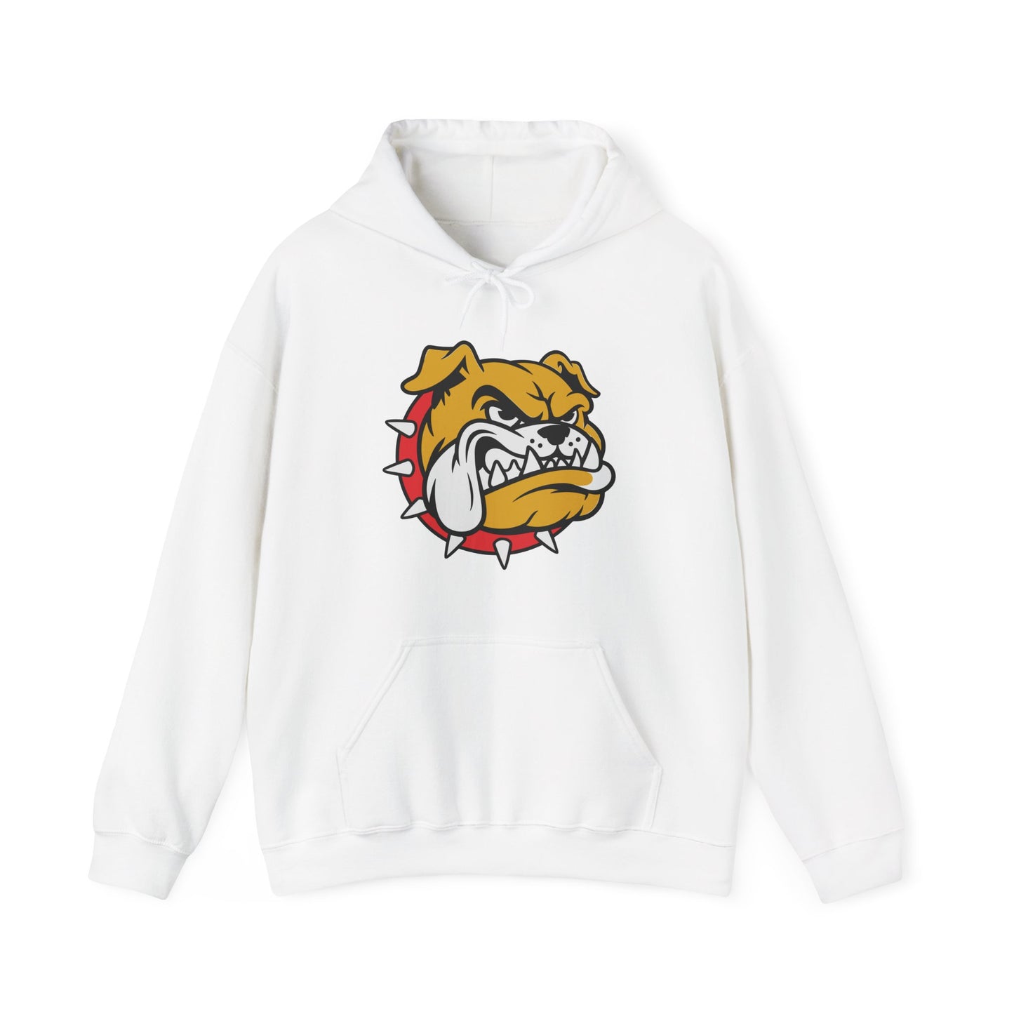 Bulldog Mascot Hoodie — Angry Spiked Collar Graphic Pullover DULUTH