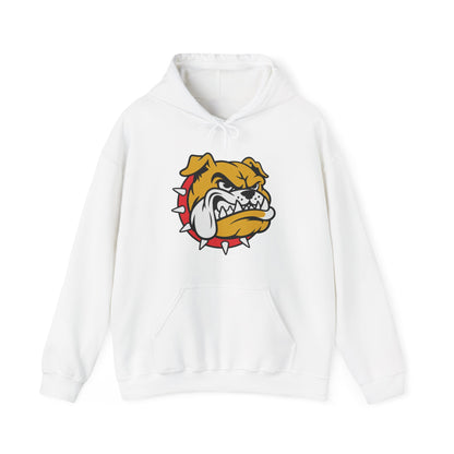 Bulldog Mascot Hoodie — Angry Spiked Collar Graphic Pullover DULUTH