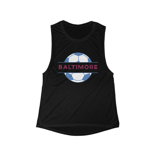 Baltimore Soccer | Women’s Flowy Scoop Muscle Tank | True North