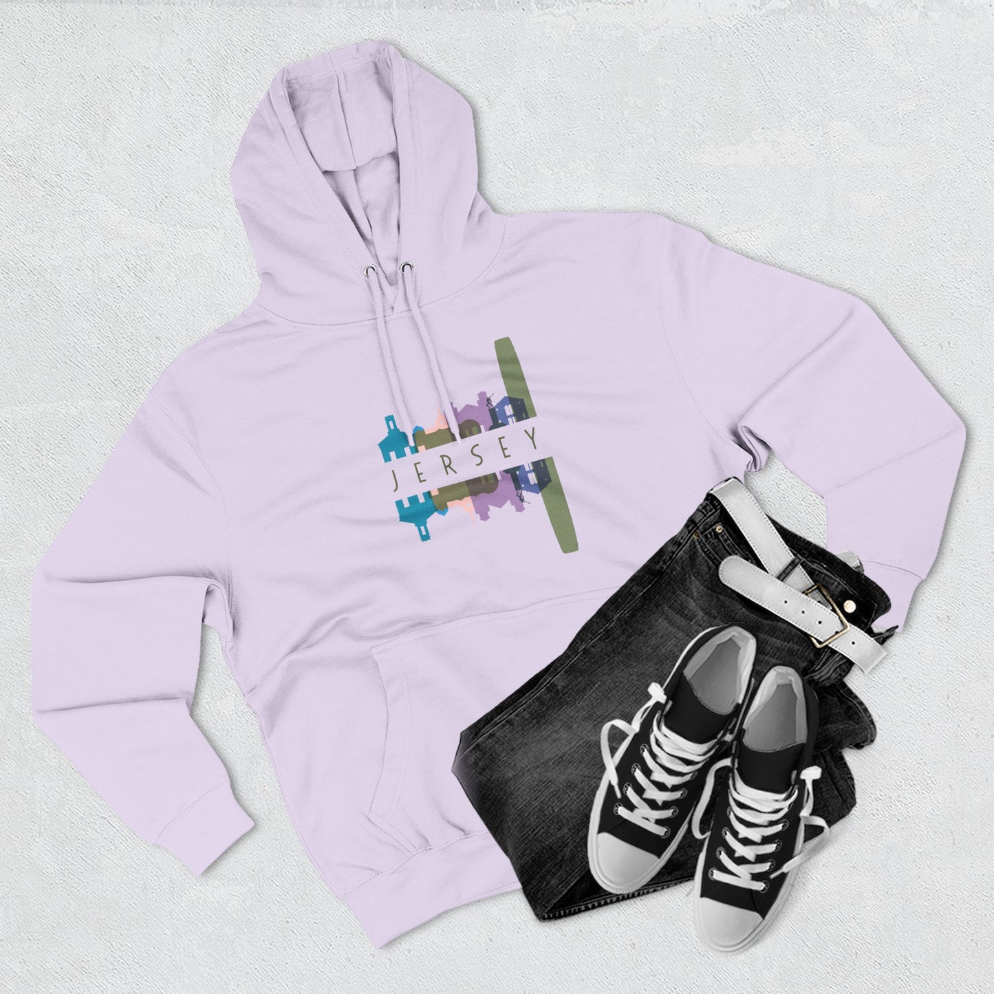 Three-Panel Fleece Hoodie  | Cozy Layer | True North