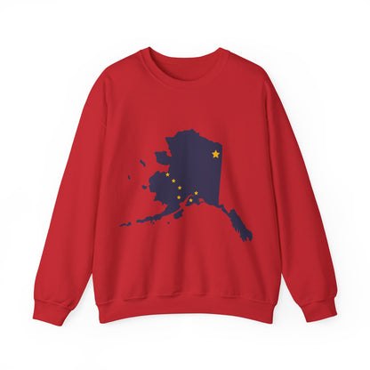 Alaska Map Crewneck Sweatshirt | Cozy Souvenir Pullover | True North