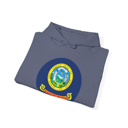 Idaho State Seal Hoodie — Vintage Idaho Emblem Pullover BOISE