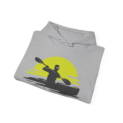 Sunset Kayaker Hooded Sweatshirt | Kayaking Lovers | True North