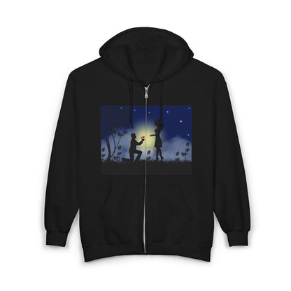 Romantic Proposal Hoodie | Cozy Zip  for Couples and Love Story Apparel | True North