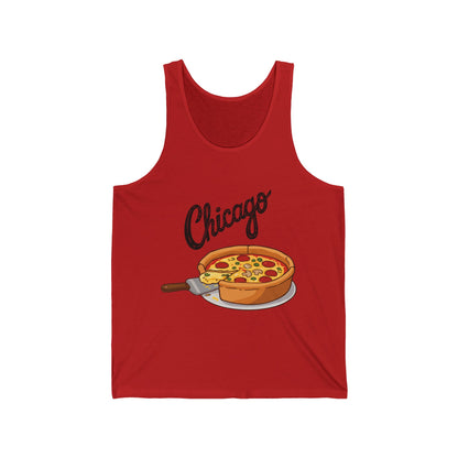Chicago Men/Unisex Tank Top | Deep Dish Pizza  | True North