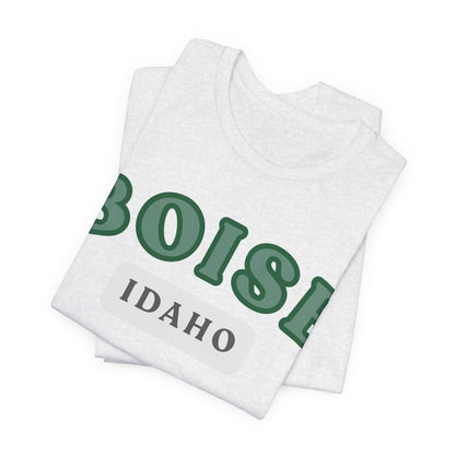 Boise Idaho Retro Collegiate T-Shirt — Vintage Green City Tee