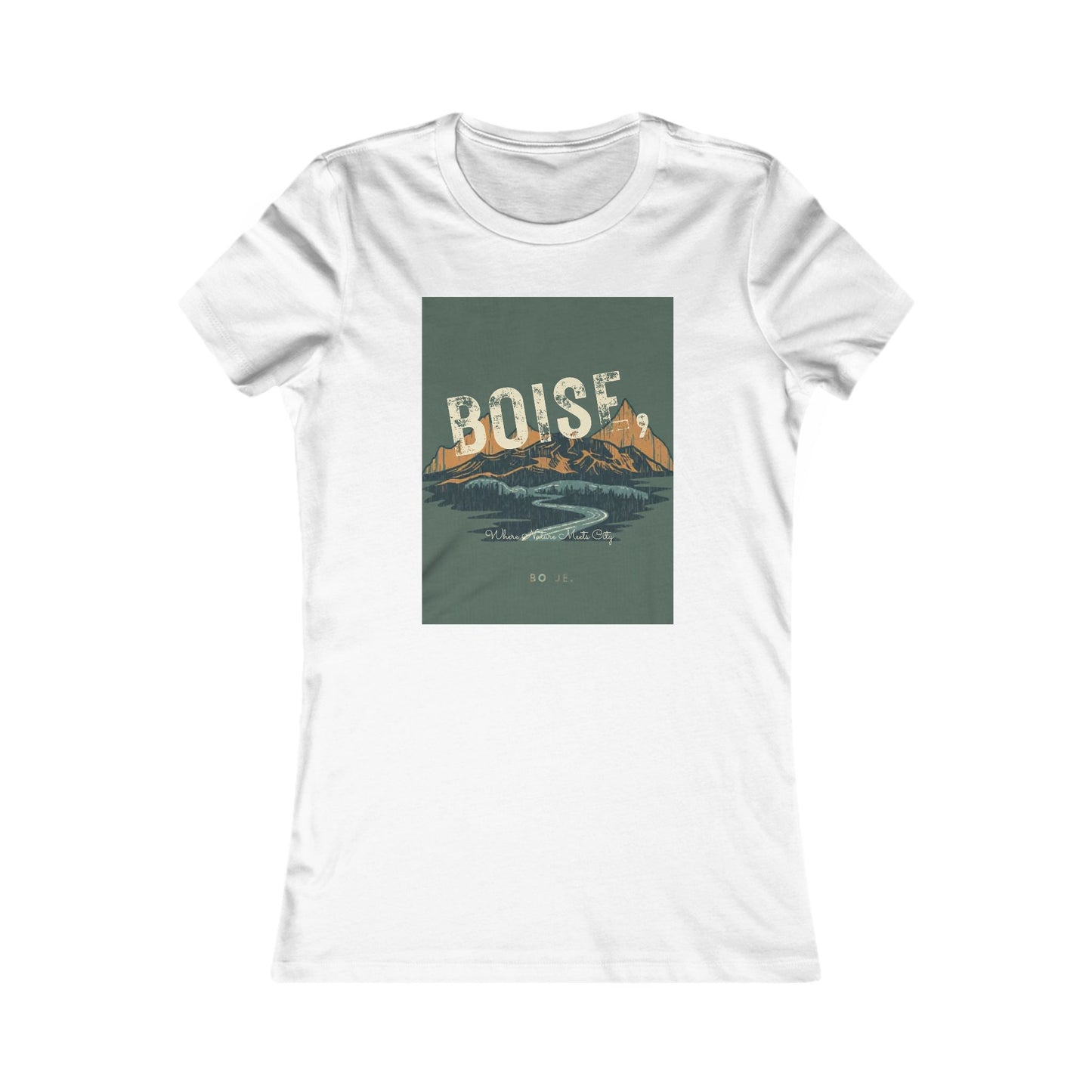 Boise Mountains Tee — Vintage Scenic Women's Graphic T‑Shirt