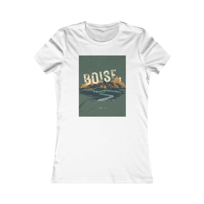 Boise Mountains Tee — Vintage Scenic Women's Graphic T‑Shirt