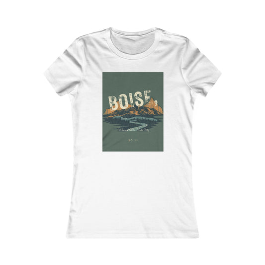 Boise Mountains Tee — Vintage Scenic Women's Graphic T‑Shirt