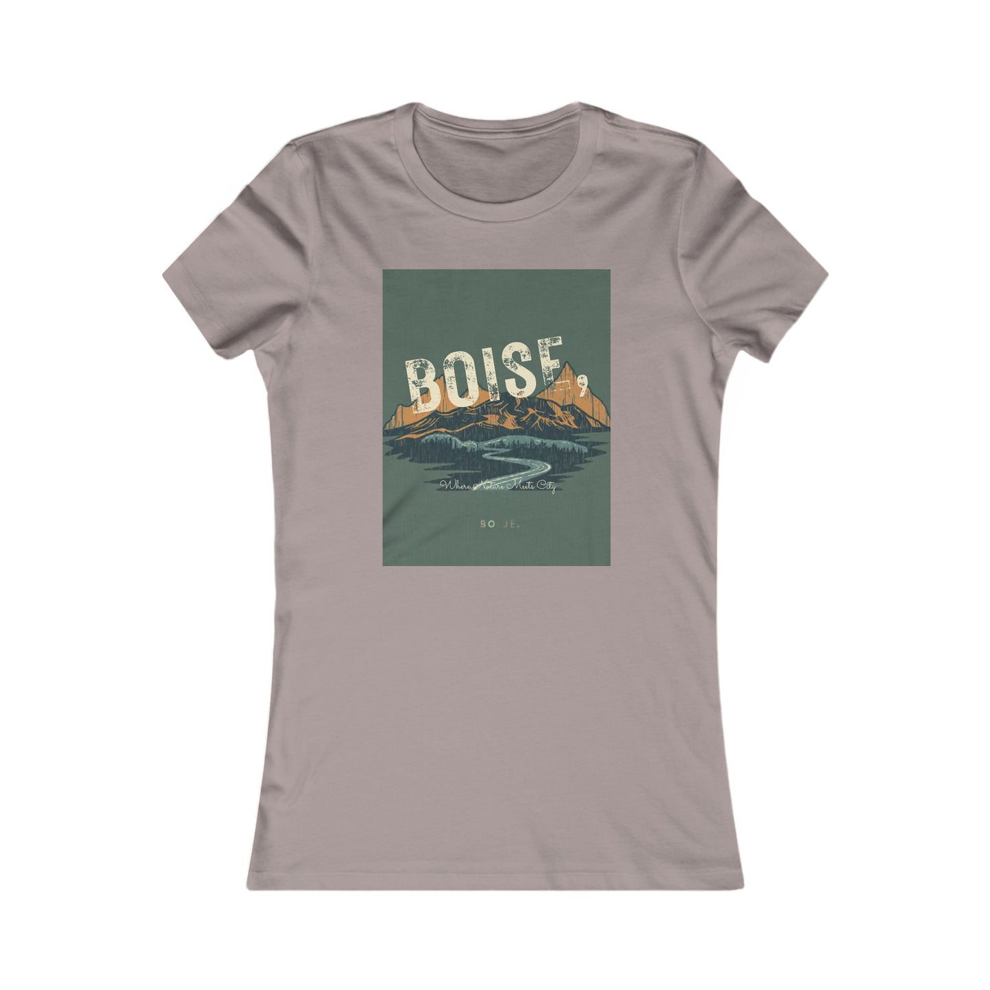 Boise Mountains Tee — Vintage Scenic Women's Graphic T‑Shirt