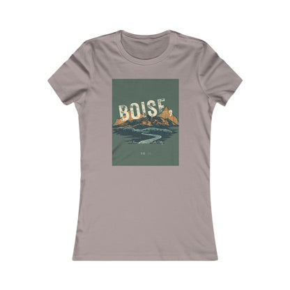 Boise Mountains Tee — Vintage Scenic Women's Graphic T‑Shirt
