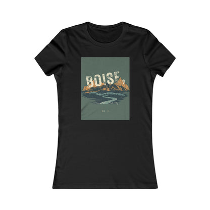 Boise Mountains Tee — Vintage Scenic Women's Graphic T‑Shirt