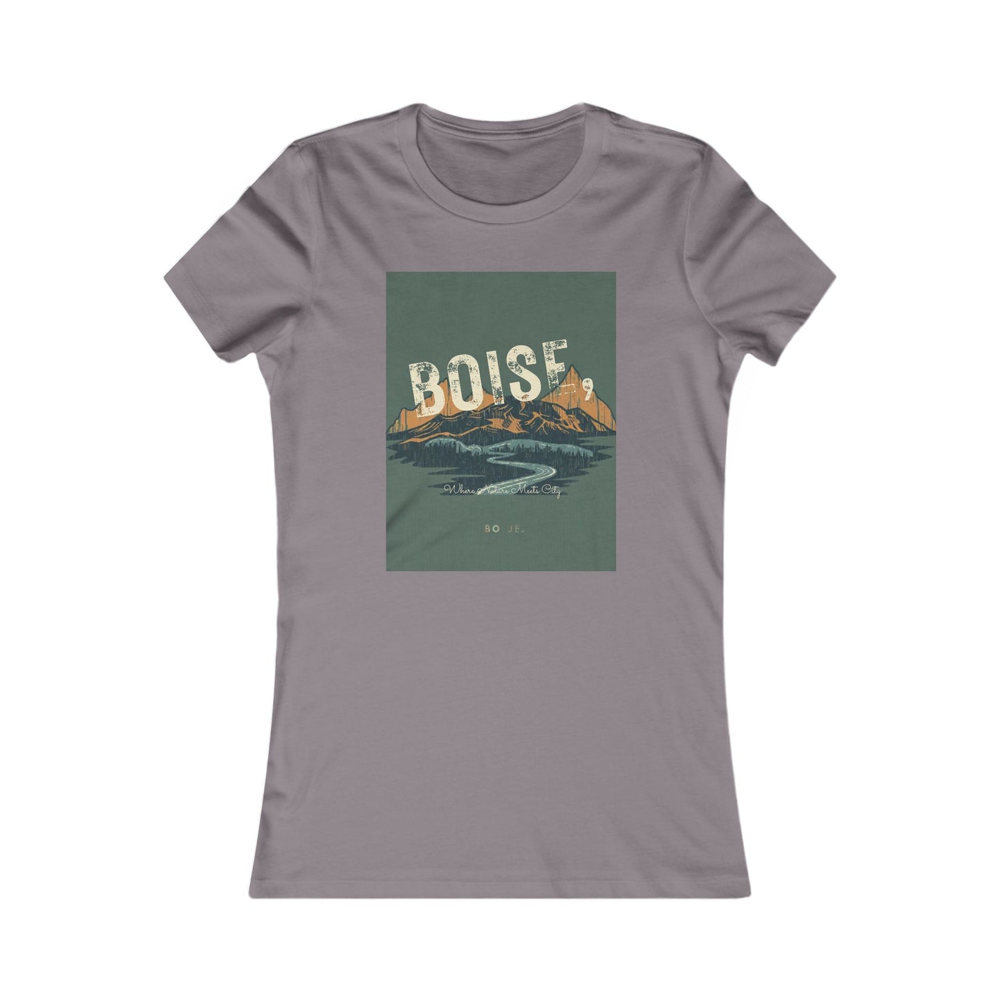 Boise Mountains Tee — Vintage Scenic Women's Graphic T‑Shirt