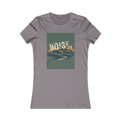Boise Mountains Tee — Vintage Scenic Women's Graphic T‑Shirt
